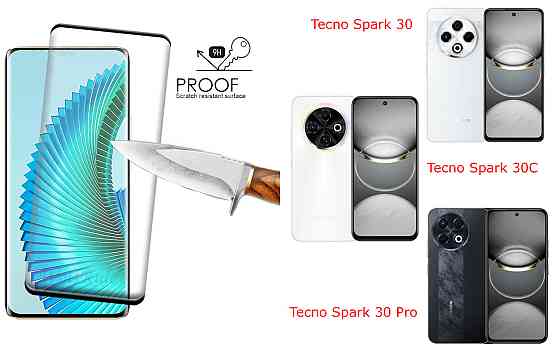 Захисне скло HyperGlass Pro для Tecno Spark 30 KL6, Spark 30C KL5n, Spark 30 Pro – максимальна чутливість та захист Київ
