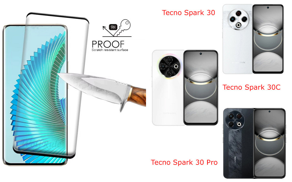 Захисне скло HyperGlass Pro для Tecno Spark 30 KL6, Spark 30C KL5n, Spark 30 Pro – максимальна чутливість та захист Київ - фото 1