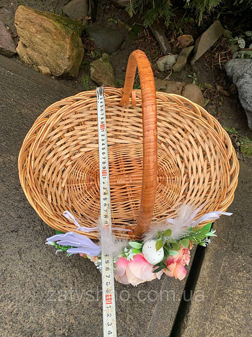 Кошик із прикрасою, плетений Київ - фото 5