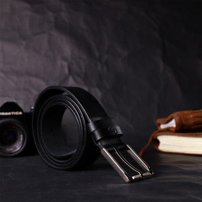 Ремінь Grande Pelle Брючний з натуральної шкіри Чорний (11676) Вінниця - фото 10