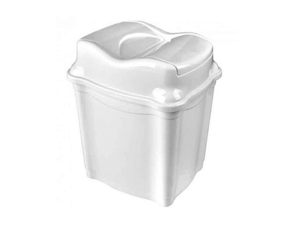 Мусорникпрям. Whirpool з/кр. Белый 16л ТМ АКАY PLASTIK Киев - изображение 1