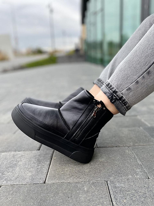 Marko Угги жіночі DE MARKO чорні натуральна шкіра зима 38р.39р. (4850) Коломия - фото 6