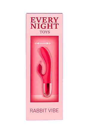Вибратор-кролик с горизонтальными движениями Every Night Toys для точки G, красный Sex Aura Киев