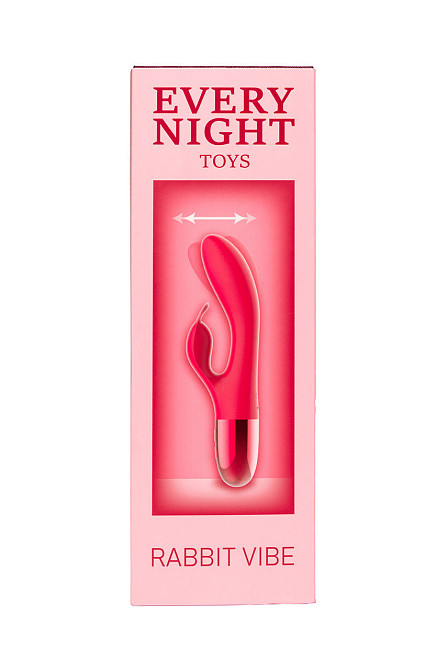 Вибратор-кролик с горизонтальными движениями Every Night Toys для точки G, красный Sex Aura Киев - изображение 5