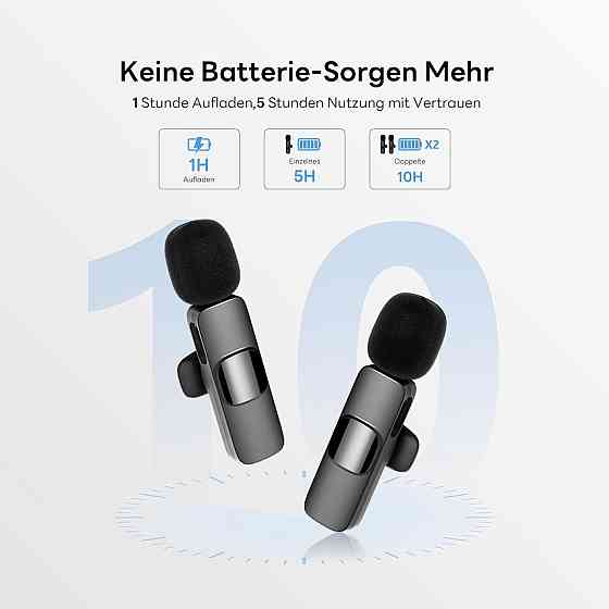 Беспроводной петличный микрофон Qhot для iPhone,Android микрофон Plug and Play для записи, прямой трансляции Киев