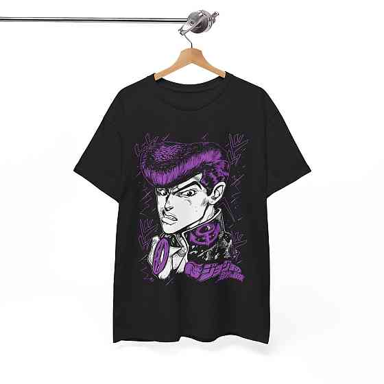 Футболка для хлопчика з аніме принтом Джоджо С Бізарре Адвентуре оверсайз (зріст від 165 до 180) Чорний AnimeJ0115m Дніпро