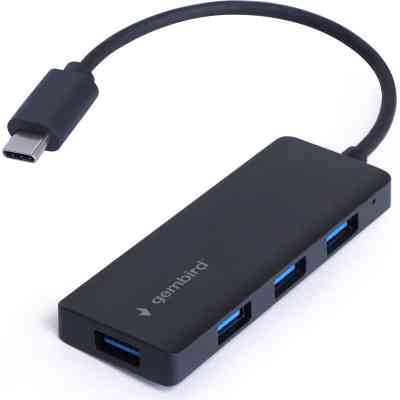 Концентратор Gembird USB-C UHB-U3P4-02 4xUSB3.1 (UHB-CM-U3P4-02) Винница