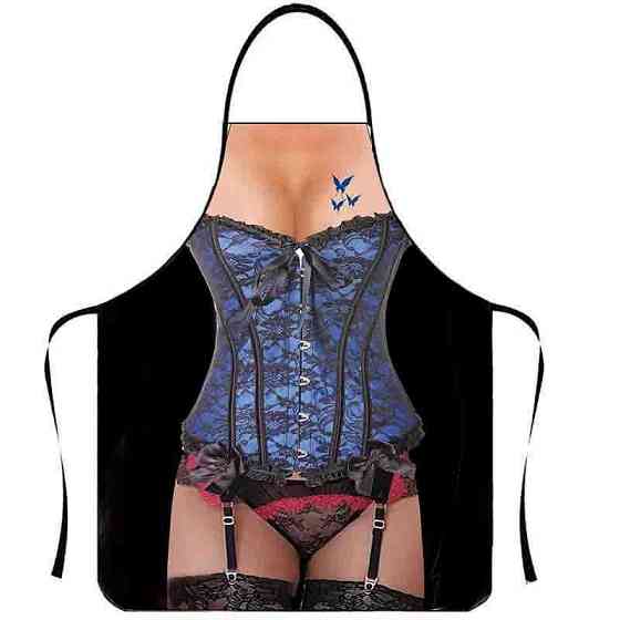 Фартук прикольный женский для вечеринок 80 на 60 см разноцветный Киев