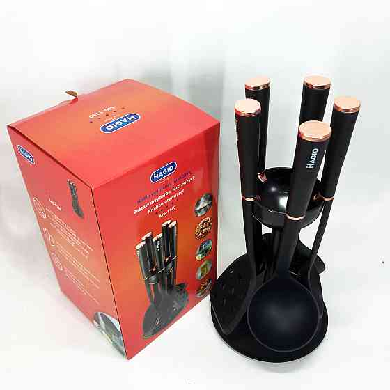 Набір ополоників для кухні, Набір силіконових кухонних інструментів для кулінарії WE-62 Івано-Франківськ