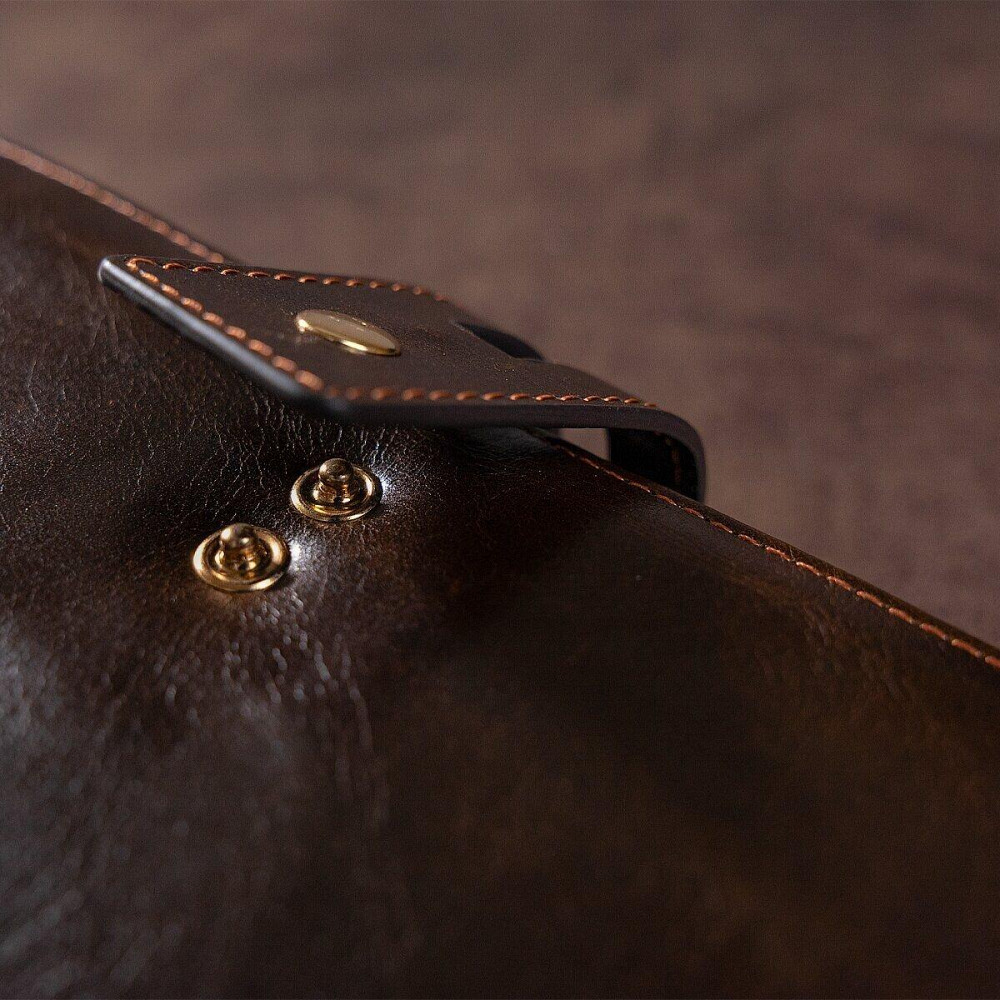 Мужской клатч в гладкой коже 20236 Vintage Коричневый Киев - изображение 4