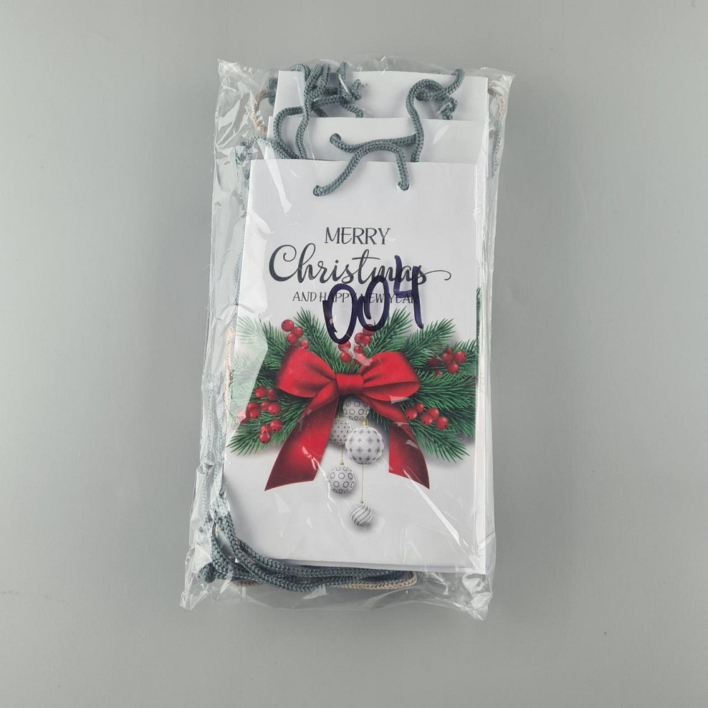 Пакеты новогодние ,бумажные ,подарочные , Малый 11/18/5 -004 (12 шт) Харьков - изображение 2