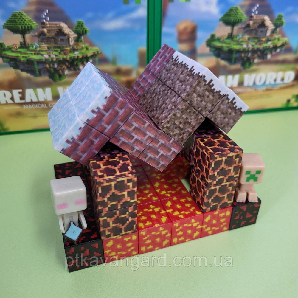 Конструктор магнітний майнкрафт 50 кубики магнітні блоки Dream World LZCK 014 Хмельницький - фото 2
