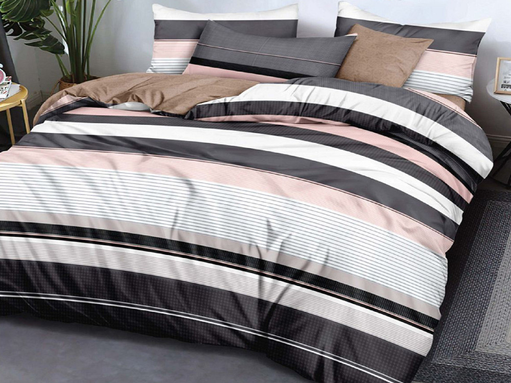 Ecotton Комплект постільної білизни Ecotton двоспальний Сімейний 150х215 см чорно-білий Киев - изображение 1