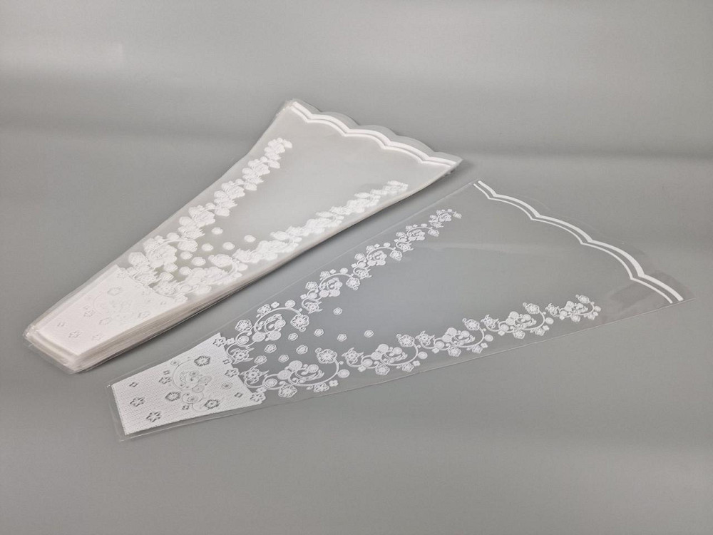 Упаковка конус под цветы h50/ 6низ/29верх узор(100 шт) 155 (3) (100 шт) Харьков - изображение 1