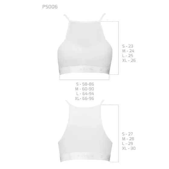 Спортивний топ з прозорою вставкою Passion PS006 TOP L, white Львів