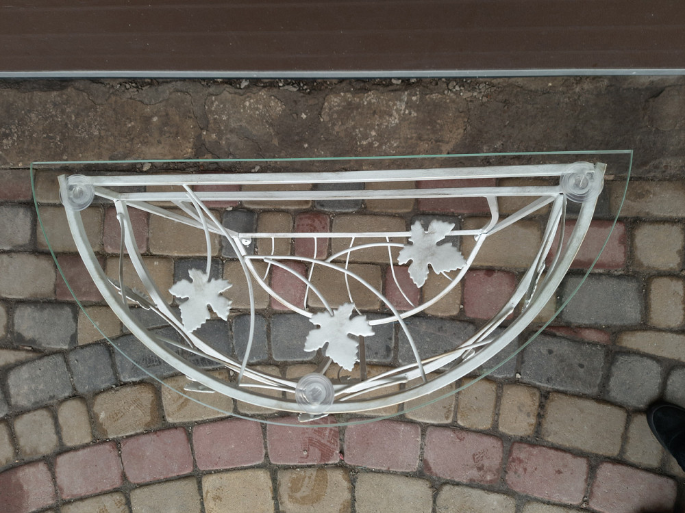 Столик кованый пристенный маленький M-048 Бежевый Киев - изображение 4