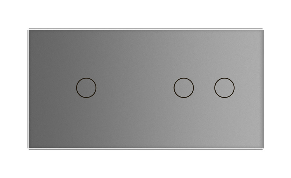 Розумний сенсорний прохідний/перехресний вимикач 3 сенсора (1-2) Livolo сірий скло (VL-C701SZ/C702SZ-15) Коломыя - изображение 5