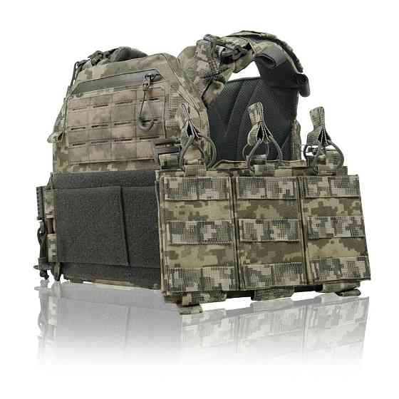 Чоловіча плитоноска піксель тактична плитоноска з швидким скиданням розвантажувальний жилет для зсу   WAR Львів