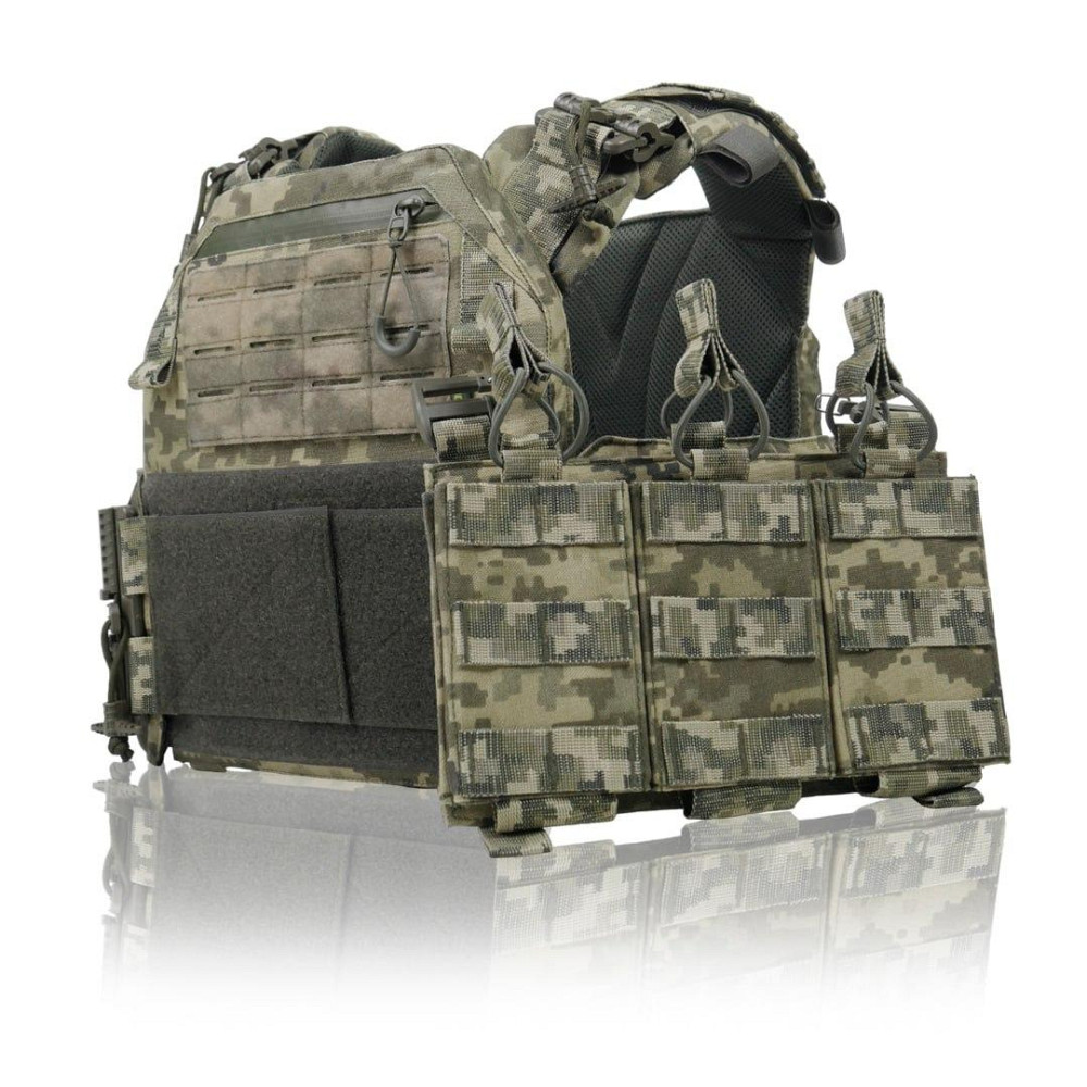 Мужская плитоноска пиксель тактическая плитоноска с быстрым сбросом разгрузочный жилет для зсу   WAR Львов - изображение 4