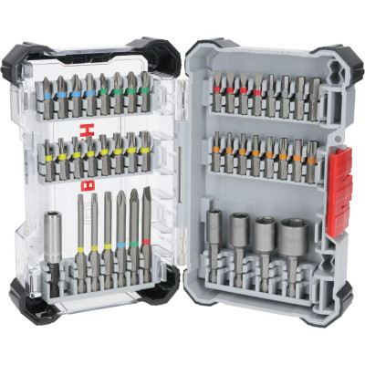 Набор бит Bosch Extra Hard Screwdriver Bit Set, 46шт, магнітний бітотримач, PH,PZ,T, SL, HEX, кейс (2.607.017.723) Винница - изображение 1