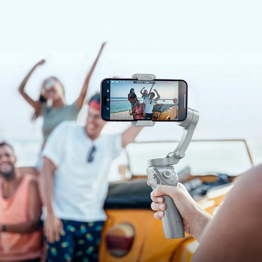 Триосьовий стабілізатор HOCO K24 Support 3-axis smart gimbal Gray Одеса - фото 5