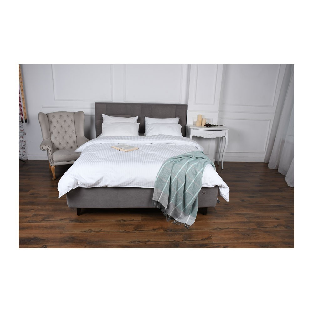 Кровать TaurusDesign Omega Comfort на ножках с нишей для белья 180x200 светло-серый Киев - изображение 5