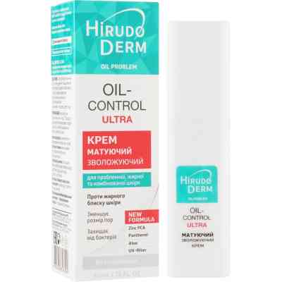 Крем для лица Біокон Hirudo Derm Oil Problem Oil-Control Ultra Увлажняющий матирующий 50 мл (4820008318589) Винница