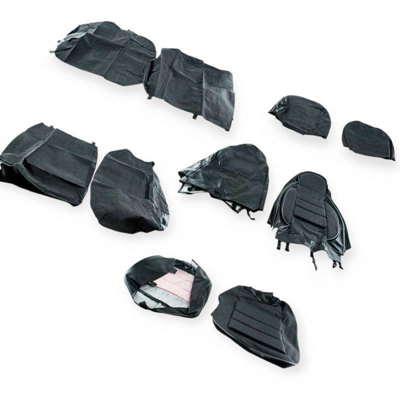 Чохли chevrolet niva 2123 2002-2014 "пілот" шкірозамінник+тканина сірі салону Мукачево - фото 1