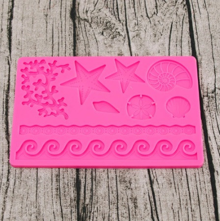 Молд Морской силиконовый 184 на 119 мм розовый Киев - изображение 6