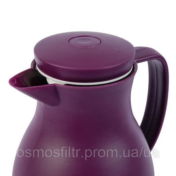 Термос/кувшин Axentia 1л с кнопкой фиолетовый стеклянная колба 17х24х14 см (135293) Киев - изображение 4