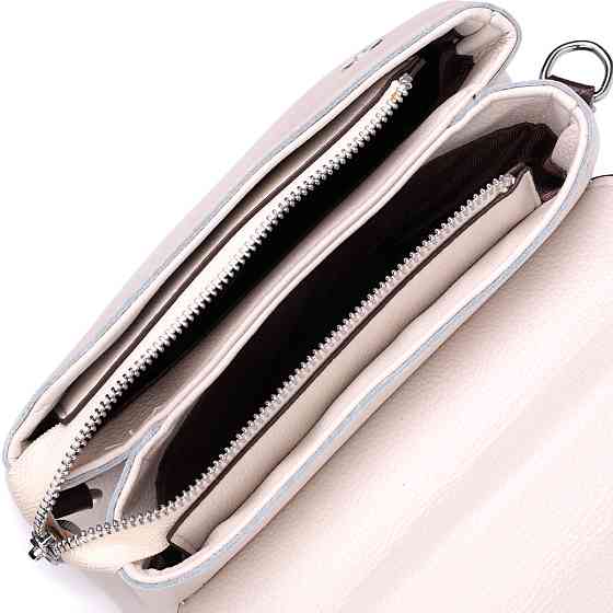 Элегантная сумка сэтчел для женщин из натуральной кожи Vintage 22290 Белая Киев