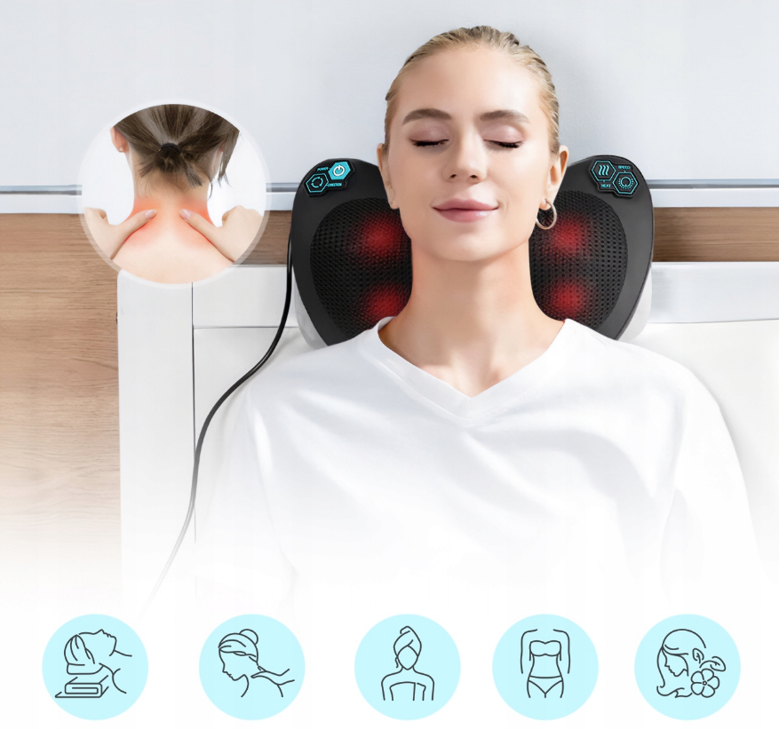 Масажна подушка для шиї, плечей і спини 30Вт MalTec (Польща) Київ - фото 5