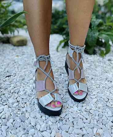 M.KRAFT Босоніжки жіночі M.KRAFT 21506 пудра/срібло (літо, шкіра натуральна) (3575) 38р.39р. Коломыя