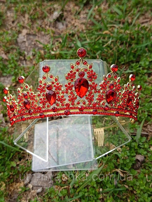 Диадема на обруче Корона серебренная с камнями Кривой Рог - изображение 6