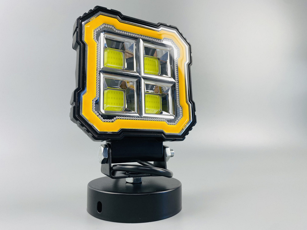 Фара LED квадратна, 32W біле та жовте світло, 112 мм х 128 мм х 37 мм (ширина). 9-60V. Мукачево - фото 10