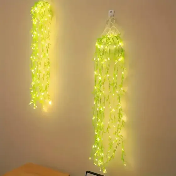 Гирлянда Роса с LED-подсветкой "Зеленая Верба" ​​2, Теплый свет SF-56 Коломия