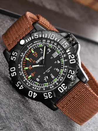 Чоловічий наручний годинник Skmei 9281 Коричневий Київ