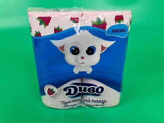 Туалетний папір рожевий з ароматом малини (а4) Диво (1 пачка) Харків