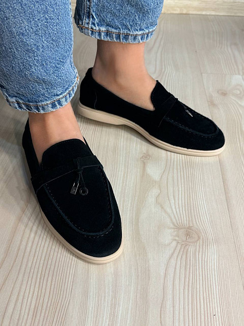 Туфлі жіночі Meideli 509-1 лофери з натуральної замші з китицями чорні, 40, 25,5 см Київ - фото 11