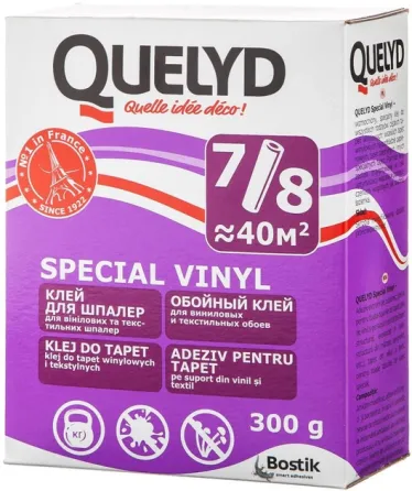 Клей QUELYD Special Vinyl для вінілових шпалер 300 г Київ