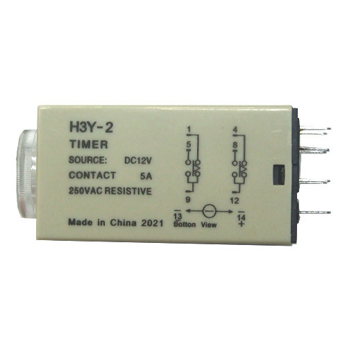 Реле часу H3Y-2 таймер 0–5с 12В 5А, модуль на DIN-рейку для автоматики та керування Київ - фото 3