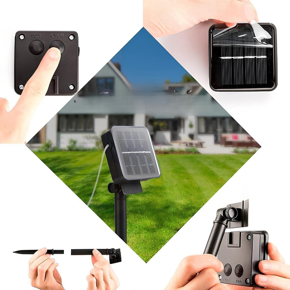 Вулична гірлянда на сонячній батареї 5м,Бджілка,Теплий білий SBR Київ - фото 6