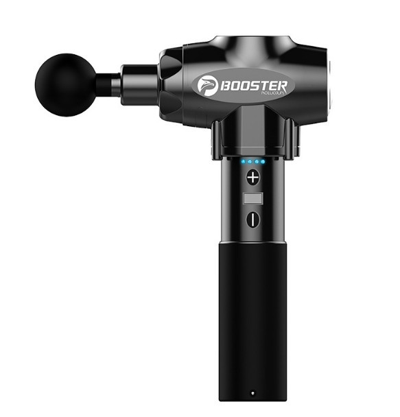 Перкуссионный мышечный ударный массажер Booster Е триггерных точек Серебристый Винница - изображение 3