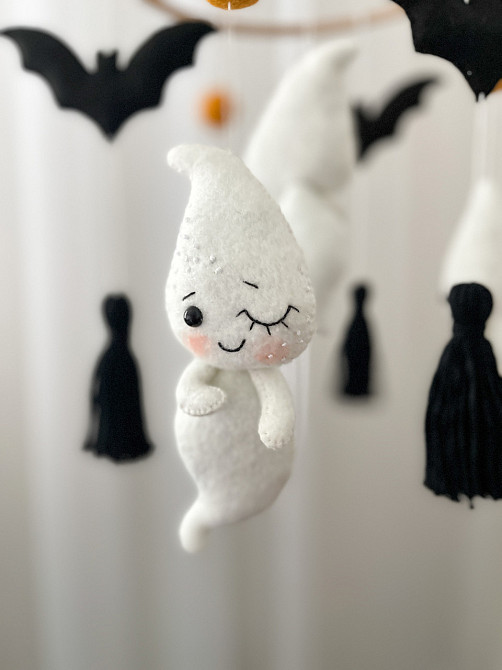 Мобіль на ліжечко для немовлят WoollyFox " Веселі привиди" Київ - фото 8