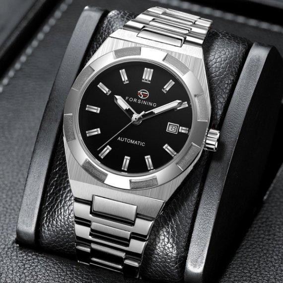 Мужские механические наручные часы Forsining Temp (Серебристые) Винница - изображение 6