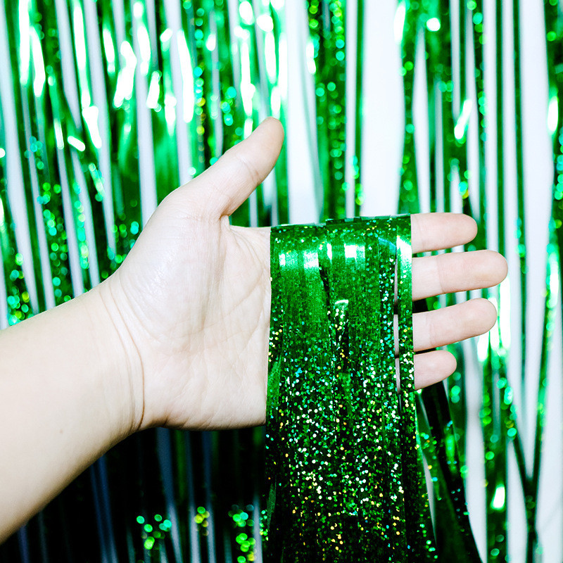 Дождик на фотозону праздничный с голограммой 2 м на 1 м зеленый Киев - изображение 2
