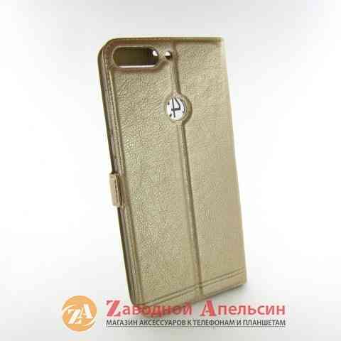 Чохол книжка Huawei Y7 2018 Smart Case gold Одеса
