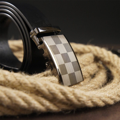 Ремінь Vintage З автоматичною пряжкою шахівниця Чорний (20266) Вінниця - фото 8