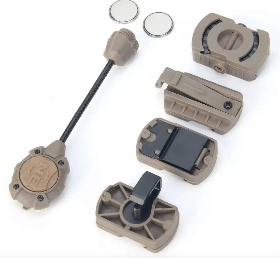 Тактический фонарь на шлем Night Evolution (белый + красный + ИК свет) Койот Винница - изображение 8