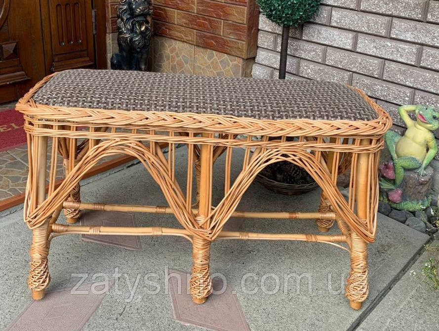 Лавка мягкая, плетеная из лозы Киев - изображение 5